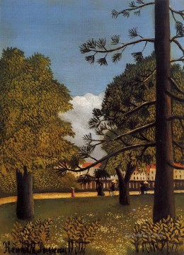 view of parc de montsouris 1895 Henri Rousseau Post Impressionism Naive Primitivism Oil Paintings